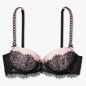Victoria's Secret Demi Bra, Dream Angel's 36D Black and Pink